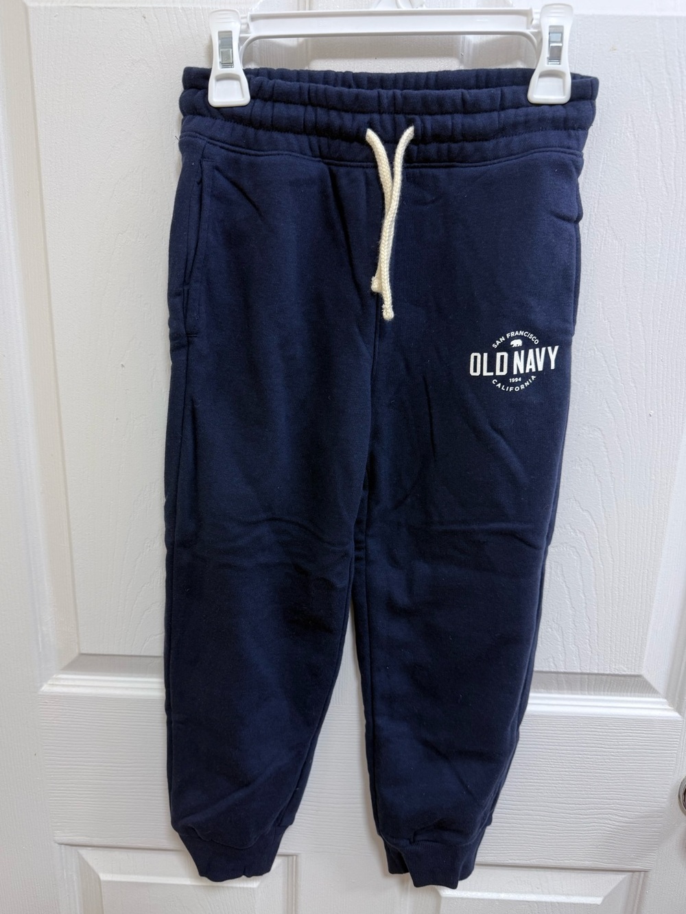 NWT Old Navy Gender Neutral Kids Navy Blue Jogger Sweatpants, Size Small (6/7)